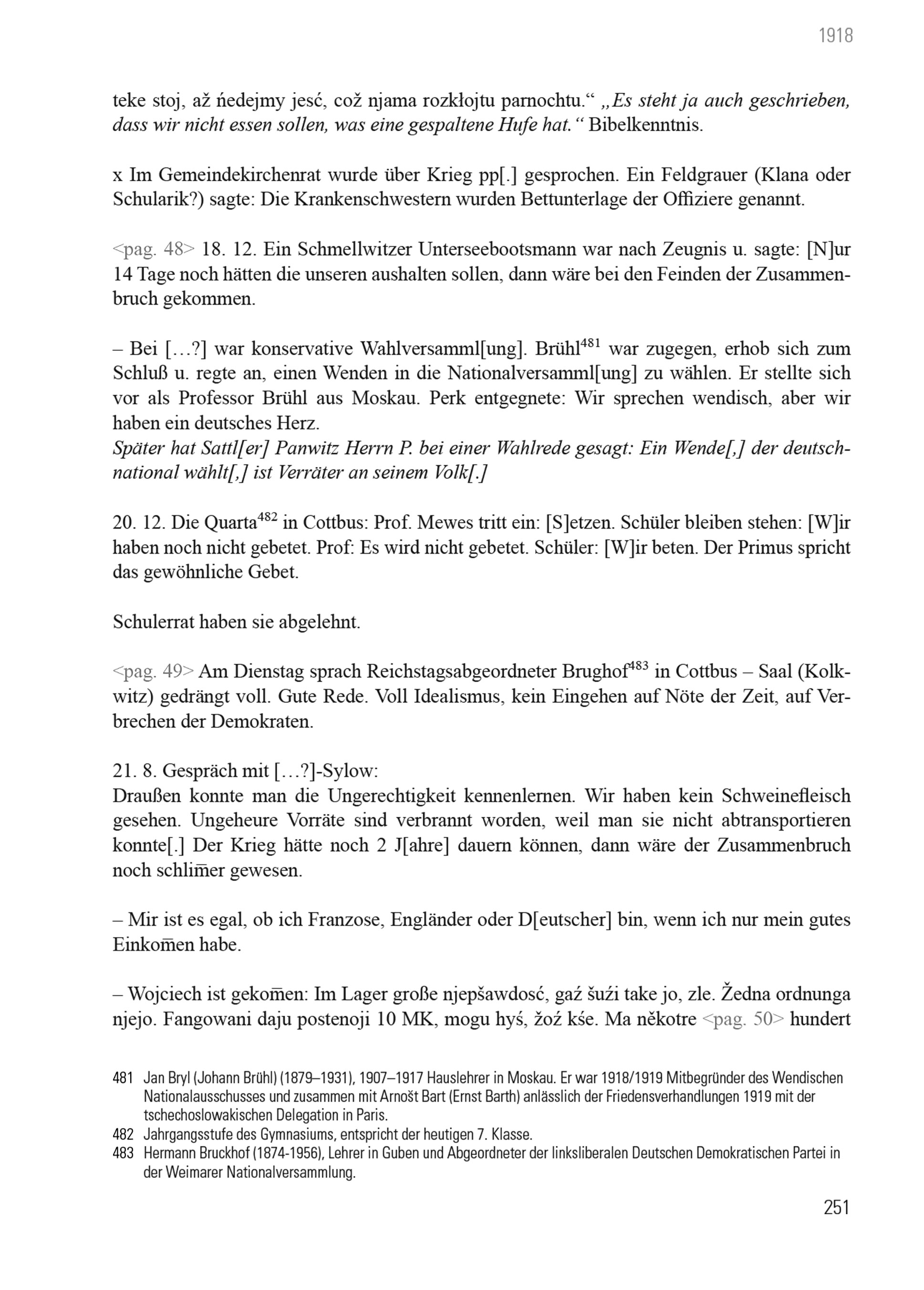 Aus dem Alltag eines wendischen Pfarrers