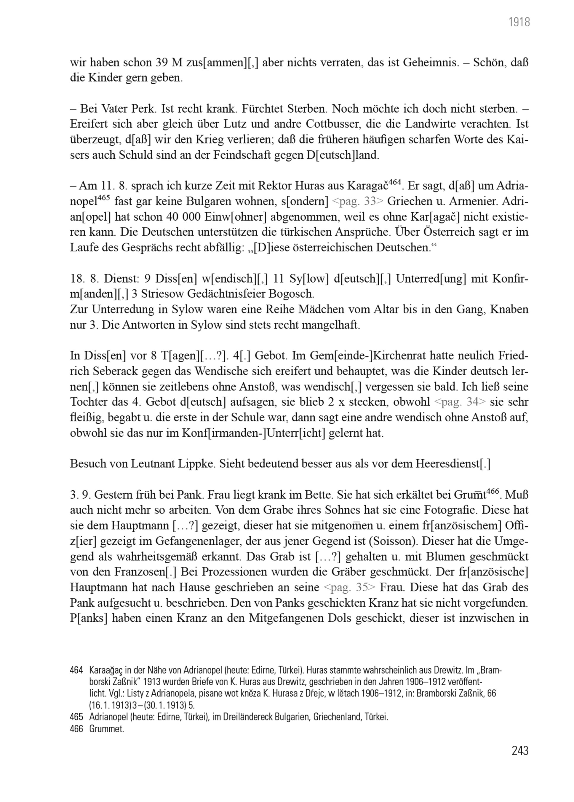 Aus dem Alltag eines wendischen Pfarrers