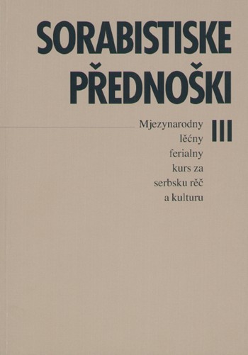Sorabistiske přednoški III