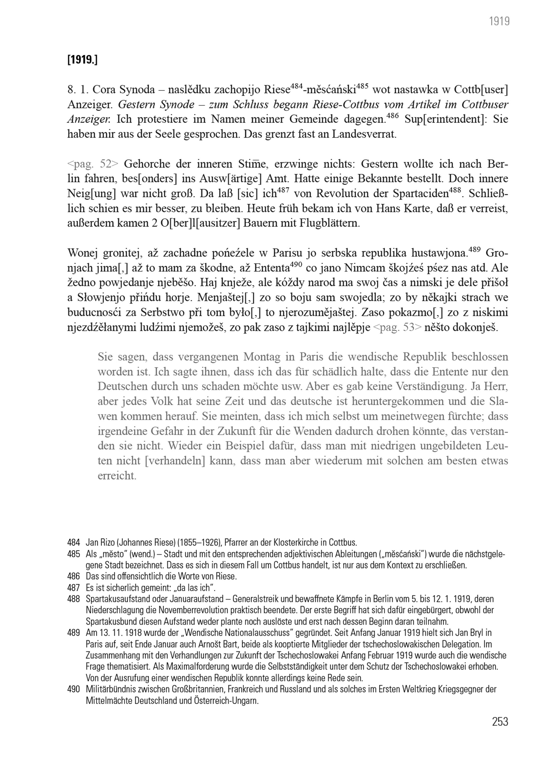 Aus dem Alltag eines wendischen Pfarrers