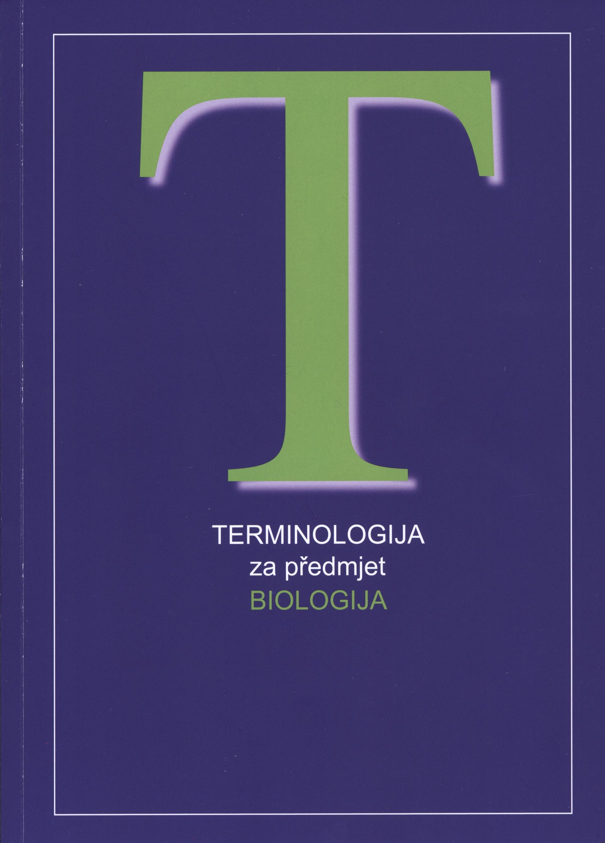 Terminologija za předmjet biologija