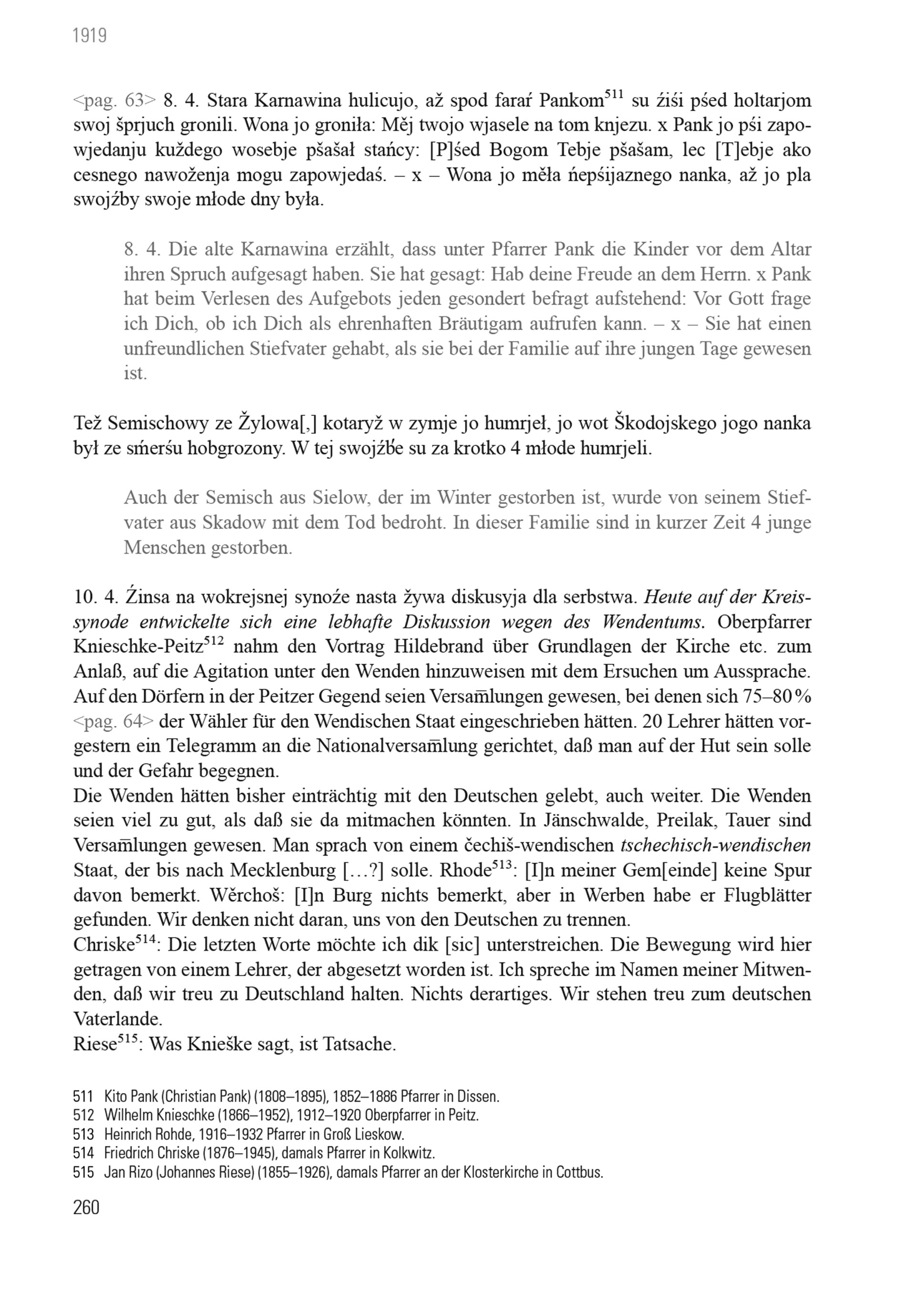 Aus dem Alltag eines wendischen Pfarrers