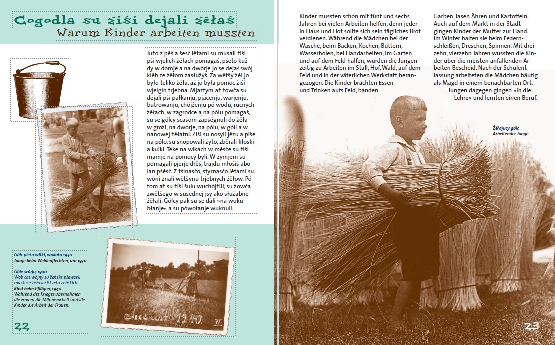 Źiśetstwo něga • Kinderzeit früher