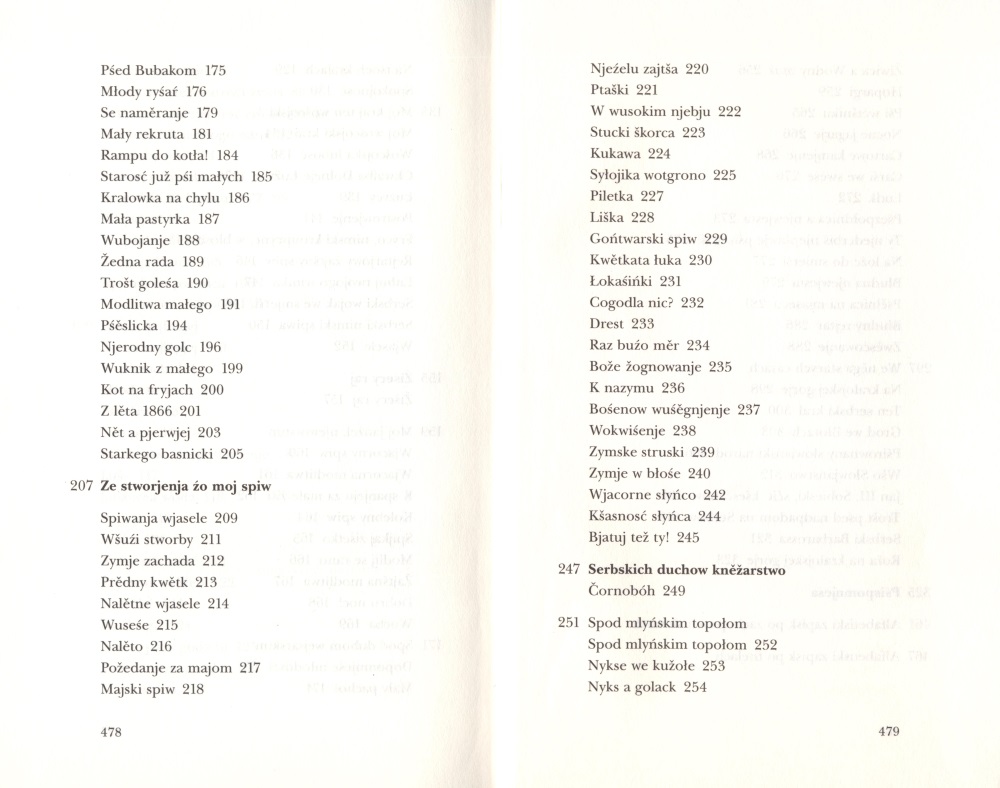 Spise, Cełkowny wudawk 1