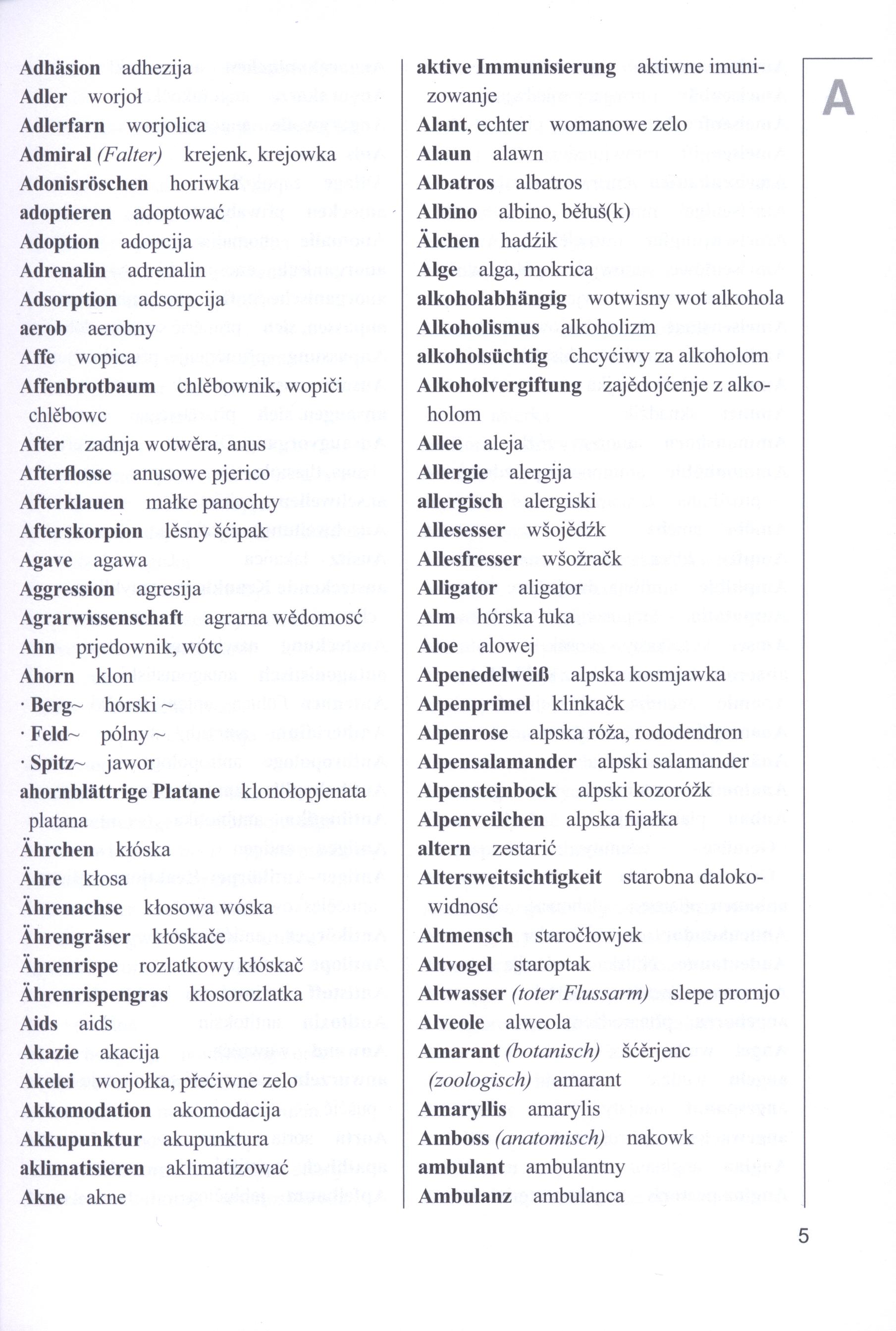Terminologija za předmjet biologija