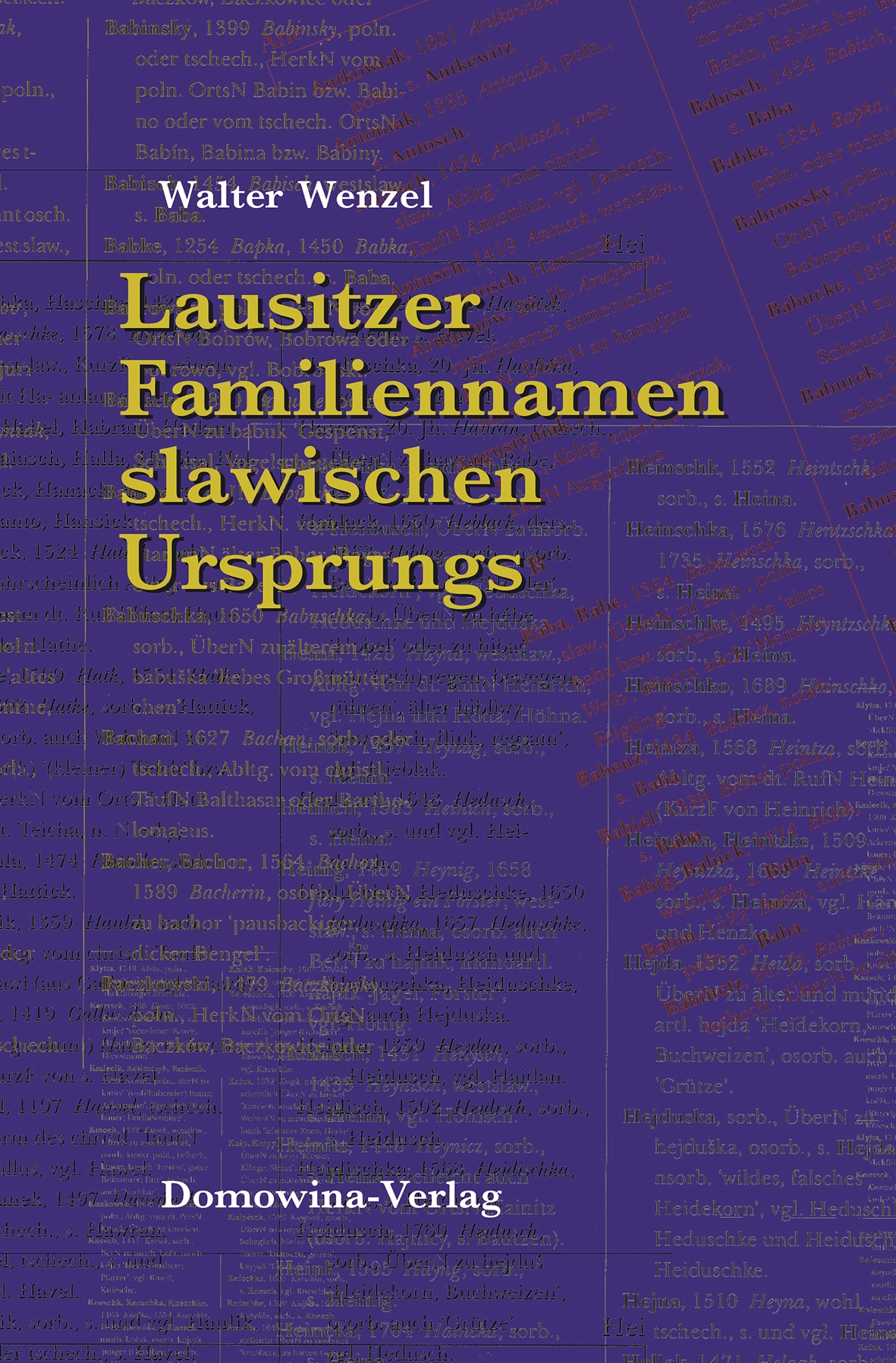 Lausitzer Familiennamen slawischen Ursprungs