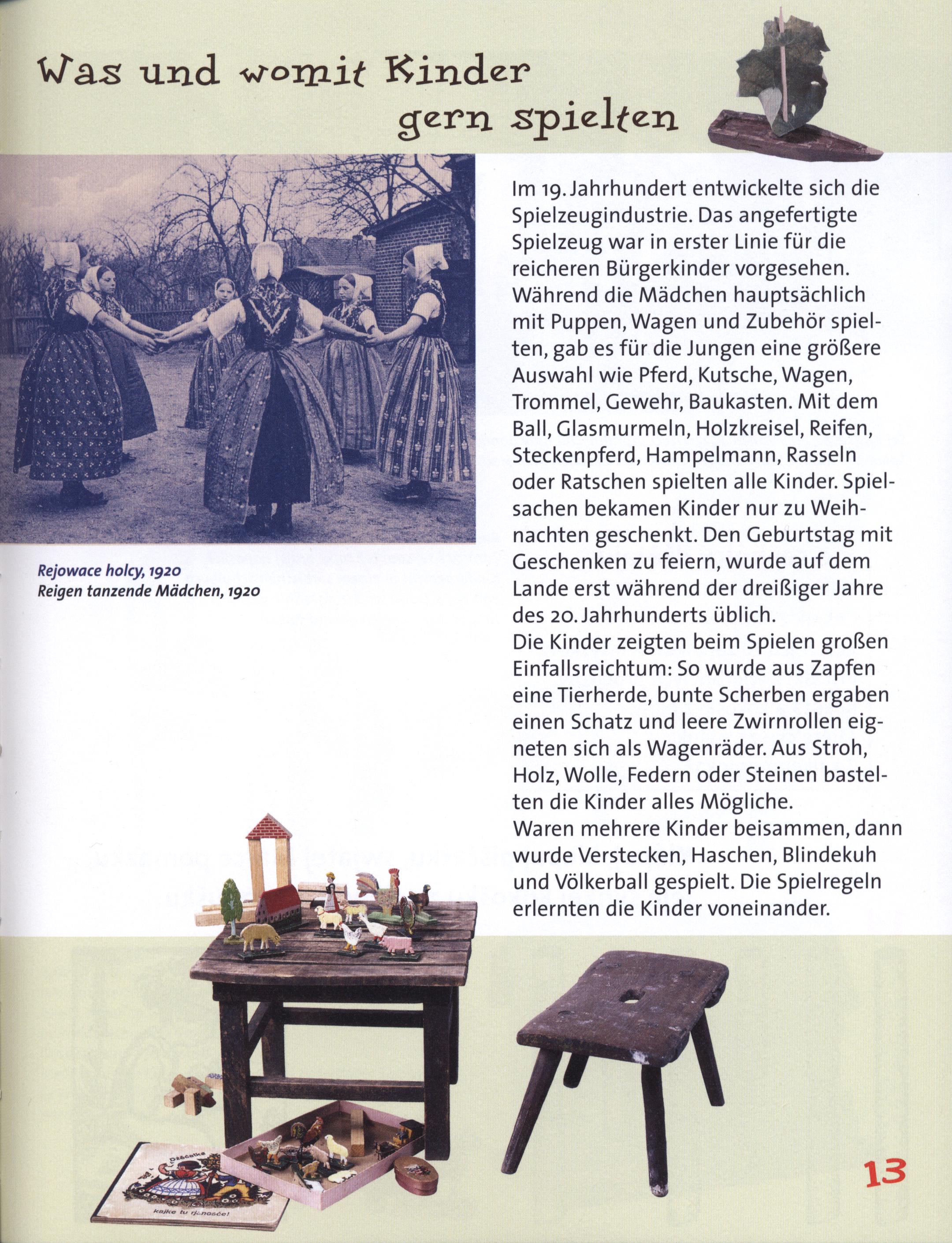 Dźěćatstwo něhdy / Kinderzeit früher