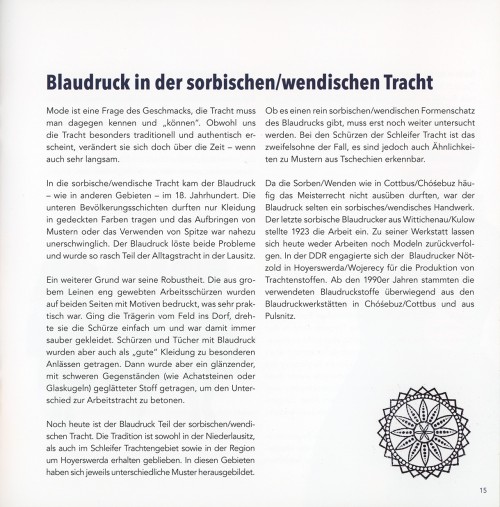 Blaudruck in der Lausitz