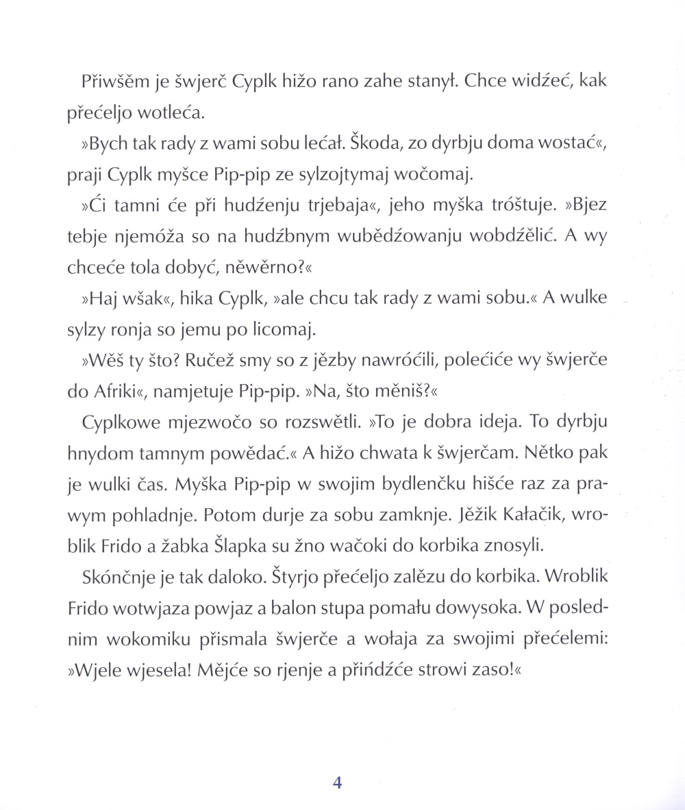 Kak su wroblik Frido a jeho přećeljo do Afriki lećeć chcyli