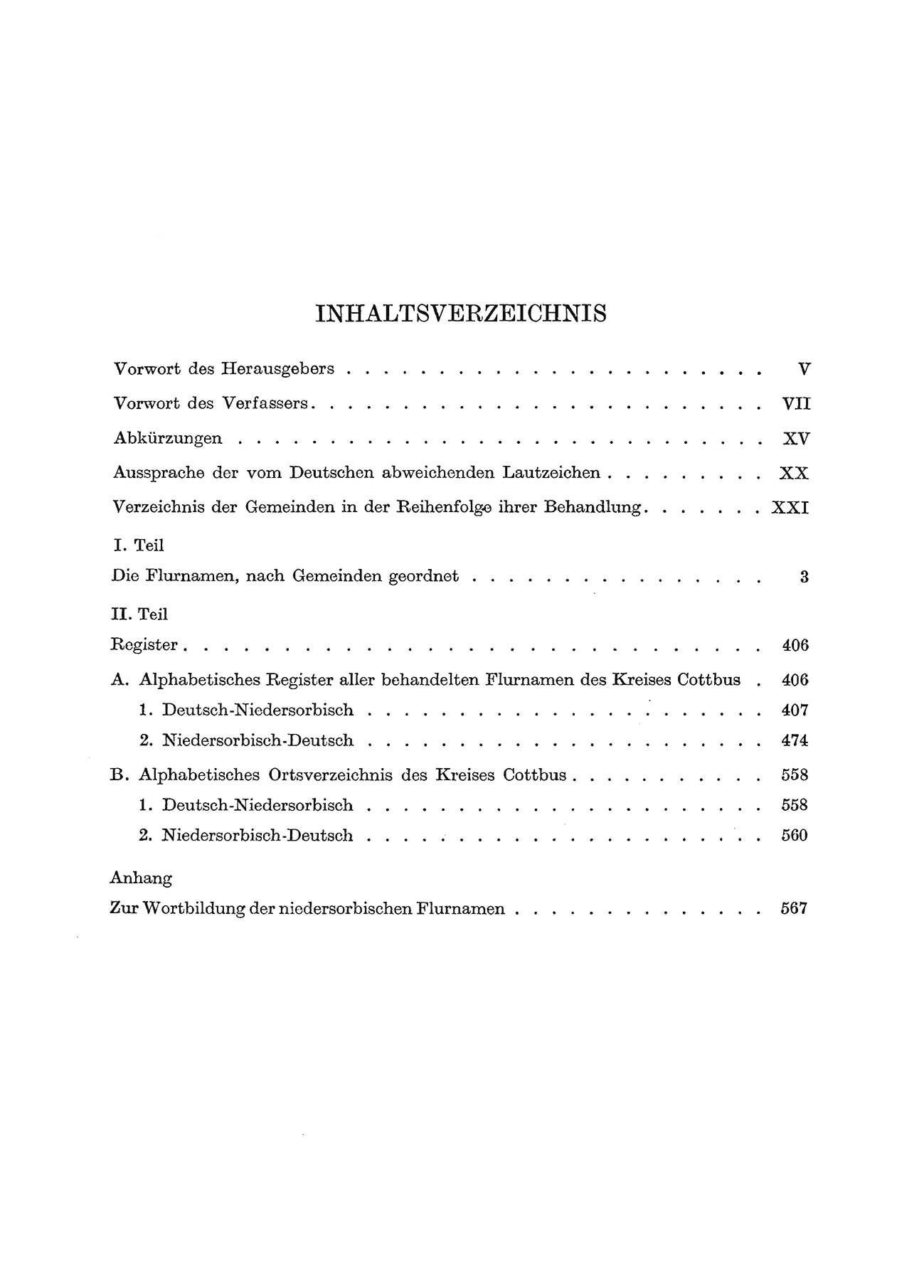 Die Flurnamen des Kreises Cottbus • Stronine mjenja Chóśobuskego wobcerjenja