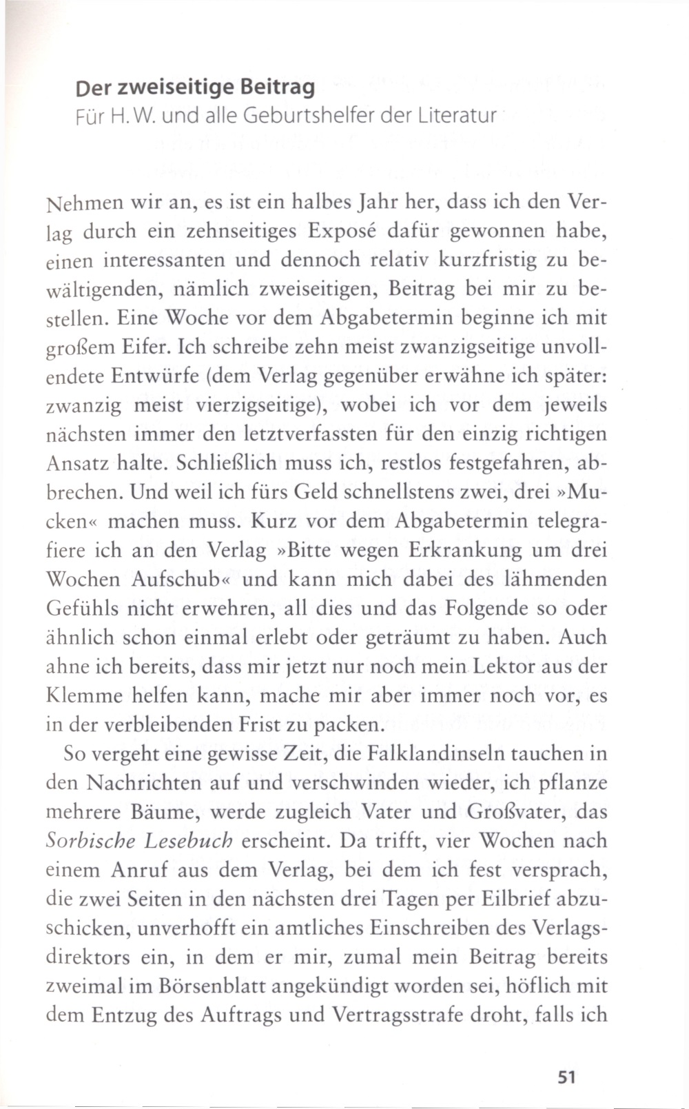 Der zweiseitige Beitrag/Wěsty dwustronski přinošk