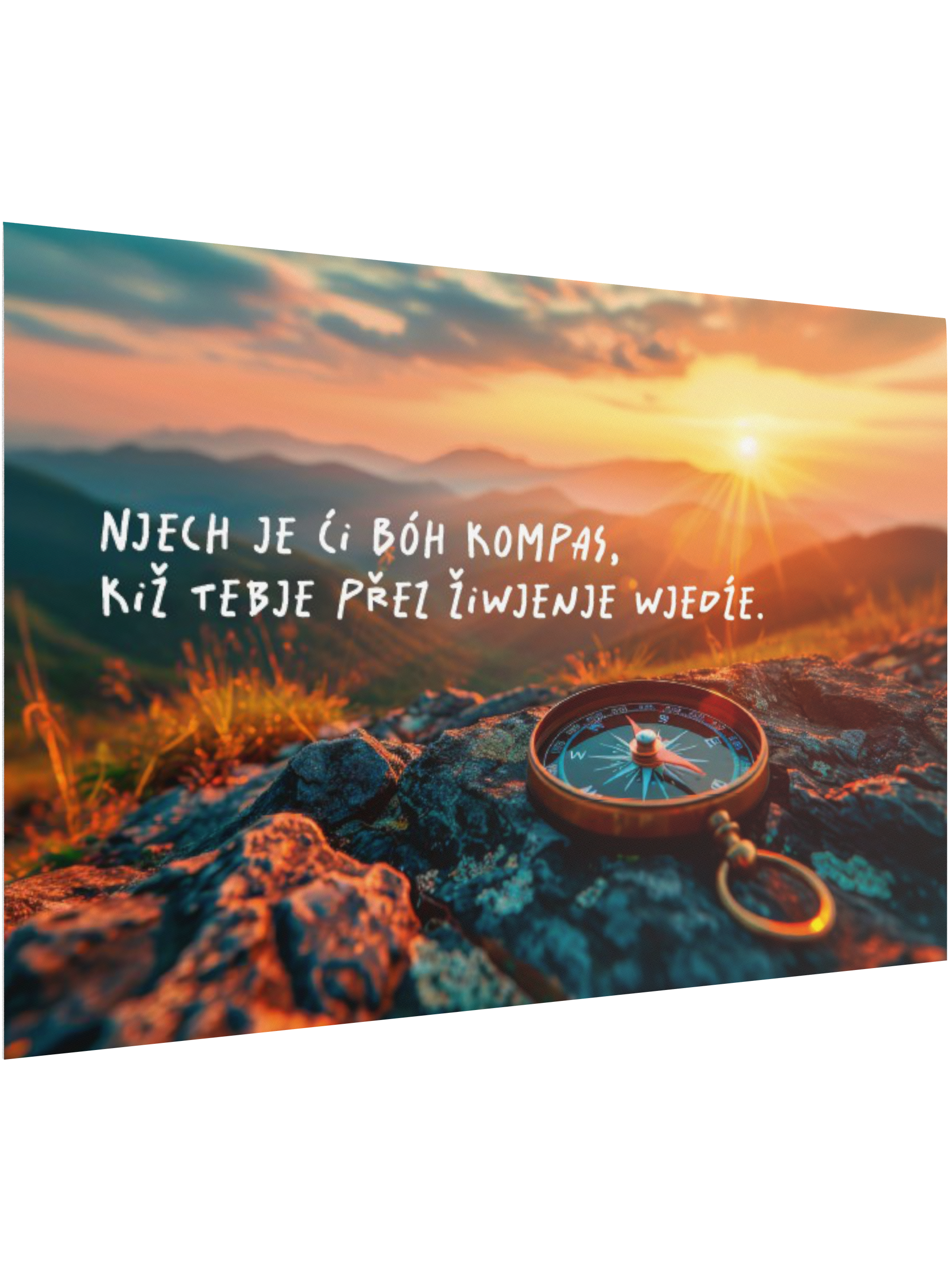 Zbožopřejna karta • Njech je ći Bóh kompas