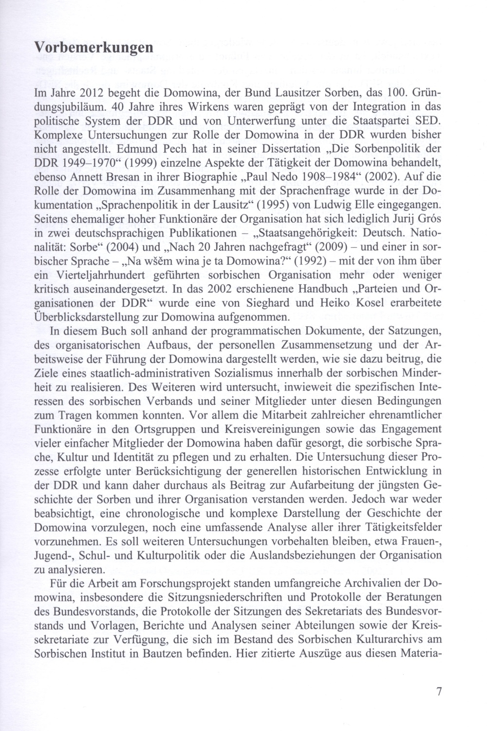 Die Domowina in der DDR