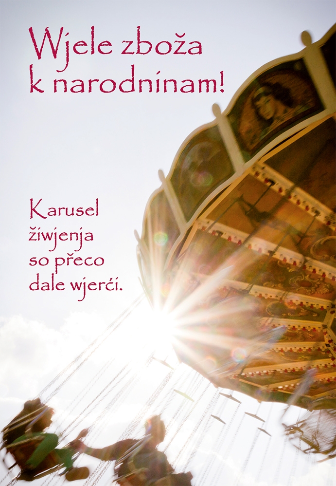 Zbožopřejna karta • Wjele zboža k narodninam