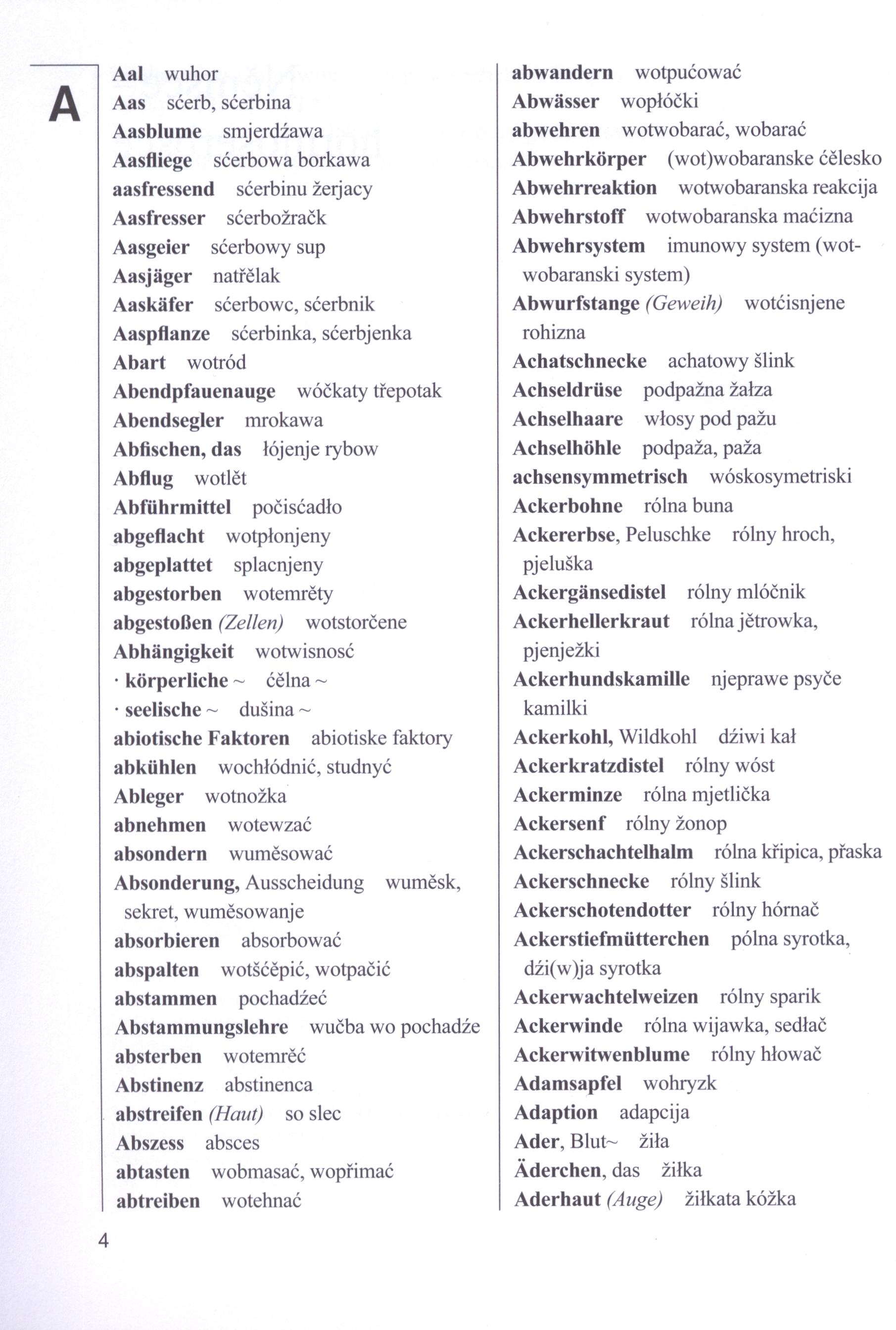 Terminologija za předmjet biologija