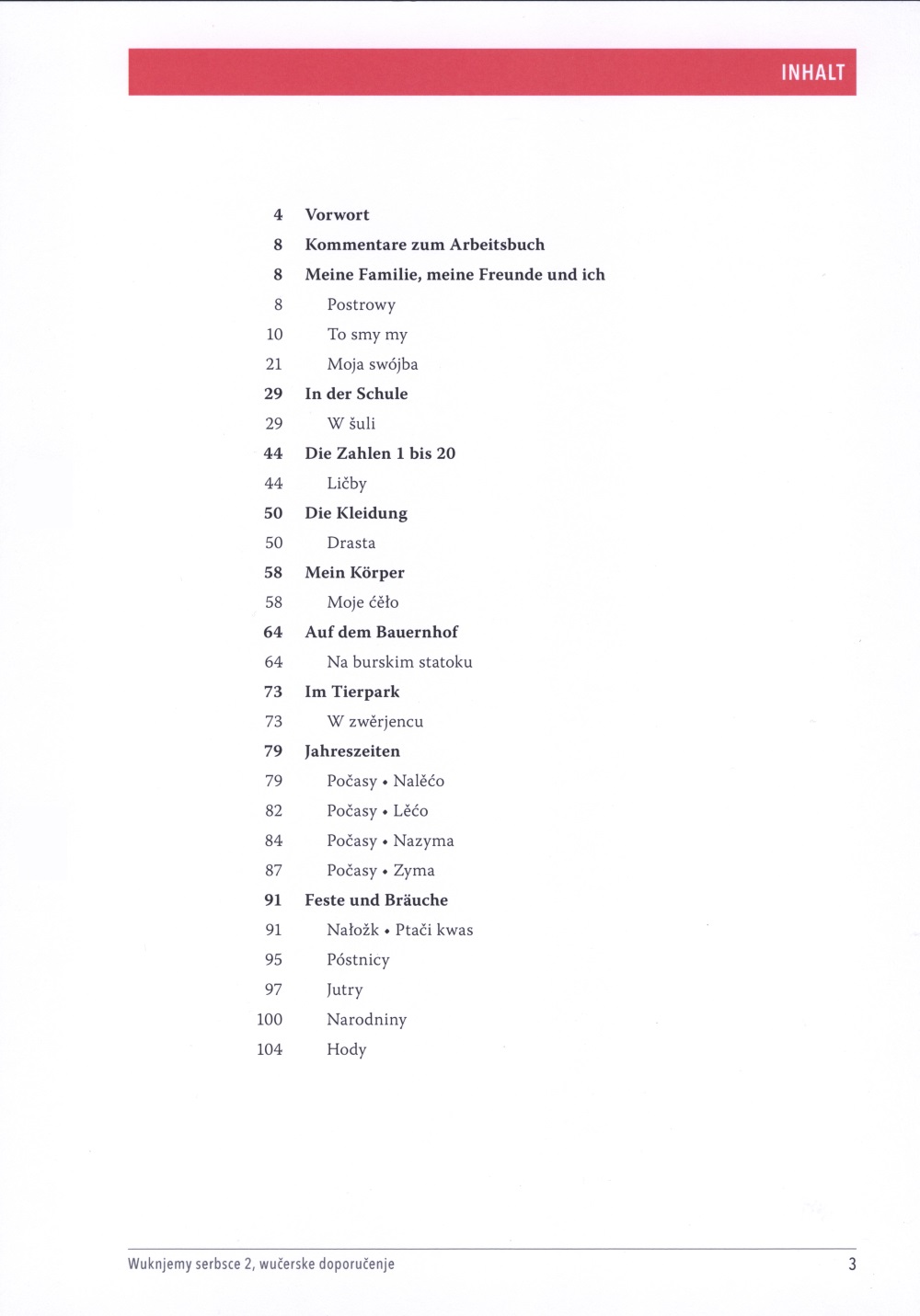 Wuknjemy serbsce 2 - wučerski material z didaktiskimi doporučenjemi 