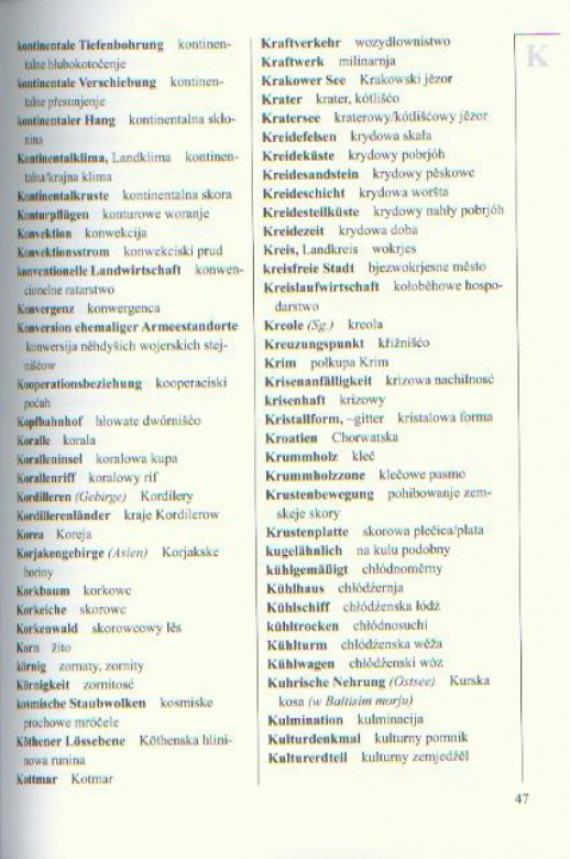 Terminologija za předmjet geografija